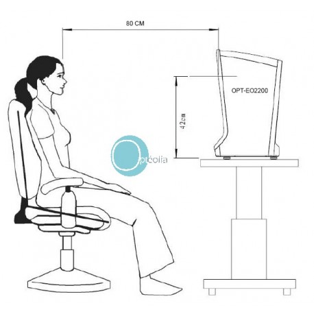 salle examen de vue courte distance pour pièce exiguë