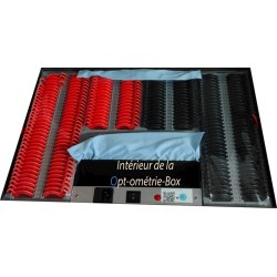 Valise de contrôle d'acuité visuelle avec écran LCD et lentilles d'essais