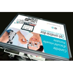 Valise de contrôle d'acuité visuelle avec écran LCD et lentilles d'essais
