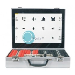 Valise de contrôle d'acuité visuelle avec écran LCD et lentilles d'essais