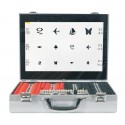 Valise de tests d'optométrie avec écran LCD et lentilles d'essais