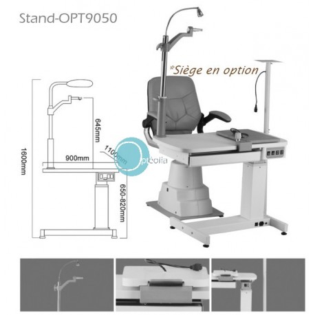 unité de réfraction compacte OPT-9050 avec support auto réfractomètre-kératomètre