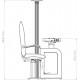 Unité d'examen Lagoon avec siège indépendant table pour 2 instruments MONTAGE DROITE ou GAUCHE