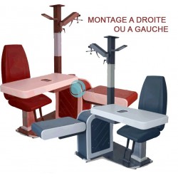 Unité d'examen Lagoon avec siège indépendant table pour 2 instruments MONTAGE DROITE ou GAUCHE