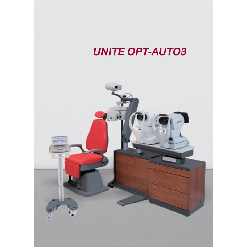 Unité d'examen de réfraction automatique design avec siège indépendant table pour 2 instruments