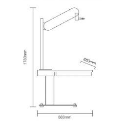 Mini unité motorisée pour réfracteur automatique avec son pupitre-tablette et écran courte distance