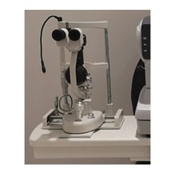 Lampe à fente trois grossissements type Zeiss LED et platine en métal