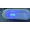 Led bleues lors du fonctionnement. Câble USB de charge fourni.