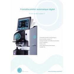 Frontofocomètre auto couleur tactile 7" PD UV imprimante