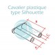 cavaliers plastique montage type silhouette vendu au poids