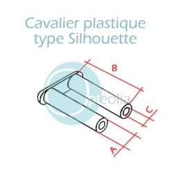 cavaliers plastique montage type silhouette vendu au poids