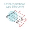 cavaliers plastique montage type silhouette vendu au poids