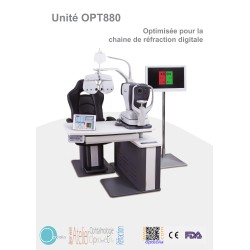 Représentation de l'unité de réfraction entièrement équipée. L''unité est vendue sans les appareils figurants sur cette photo